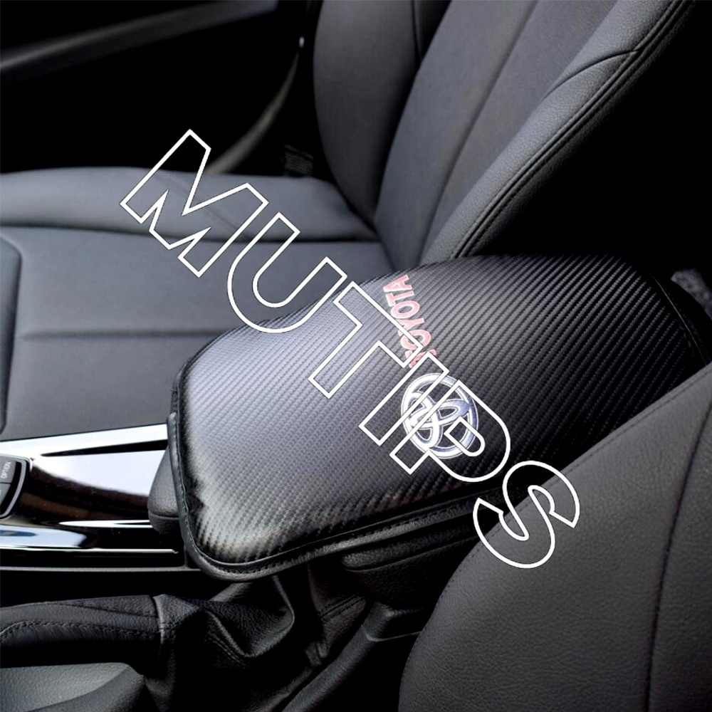 Đệm Sợi carbon Bảo Vệ Hộp Tỳ Tay Xe Hơi Toyota TRD Avanza Rush Kijiang Innova Calya Razie Yaris Wish Corolla Cross