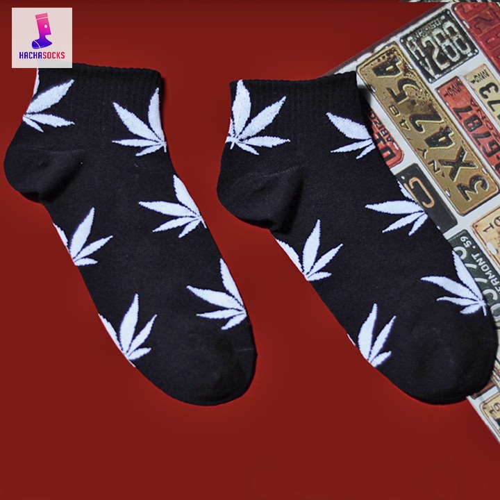 Vớ Ngắn Hình Chiếc Lá - Tất Họa Tiết Lá Cỏ