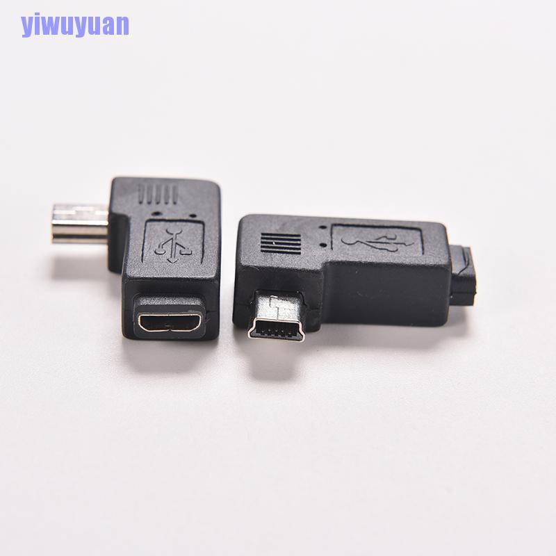 Đầu Chuyển Đổi Micro Usb 5pin Sang Mini 5pin 90 Độ