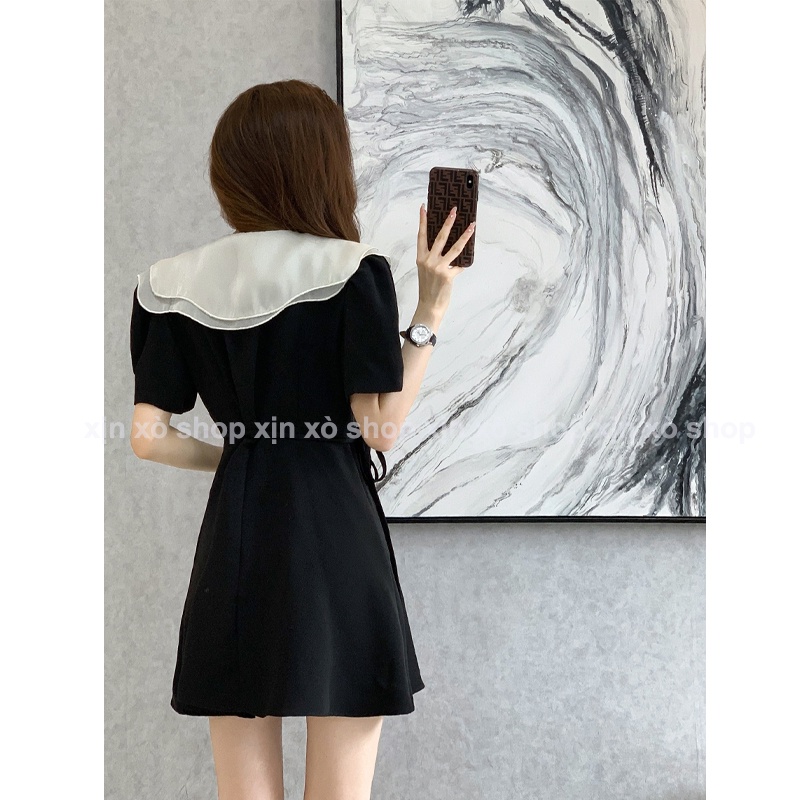 Váy Liền Thân Dáng Ngắn Cổ Bèo Tiểu Thư Thời Trang Nữ Mẫu Mới Xinxoshop