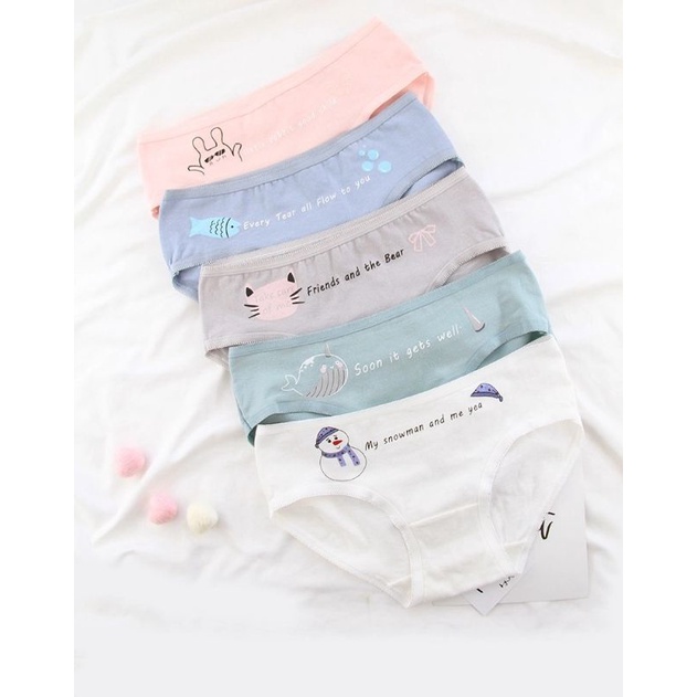 [CHE TÊN 100%] Quần Chíp Người Tuyết LA22 Quần Lót Nữ Cute Chất Cotton Quảng Châu Cao Cấp Xịn Đẹp La.an Store | BigBuy360 - bigbuy360.vn