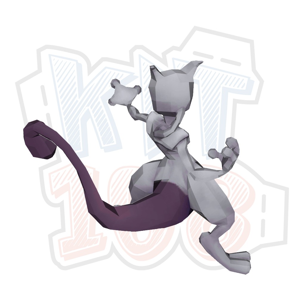 Mô hình giấy Anime Game Pokemon Mewtwo