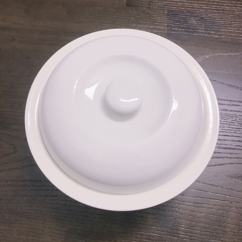 Âu đựng cơm sứ có nắp trắng trơn Minh Châu  - Bảo hành 1 đổi 1