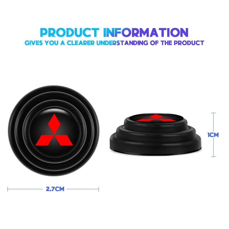 Bộ 4/8/12 Miếng Dán Silicon Chống Sốc Cho Xe Hơi Mitsubishi Asx Lancer Outlander Pajero Accessoires