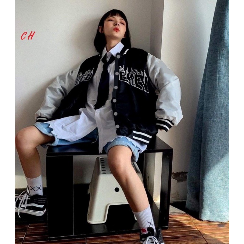 ❤️❤️❤️- Áo bomber tay trắng EKEY CH12 -Vải xịn ^