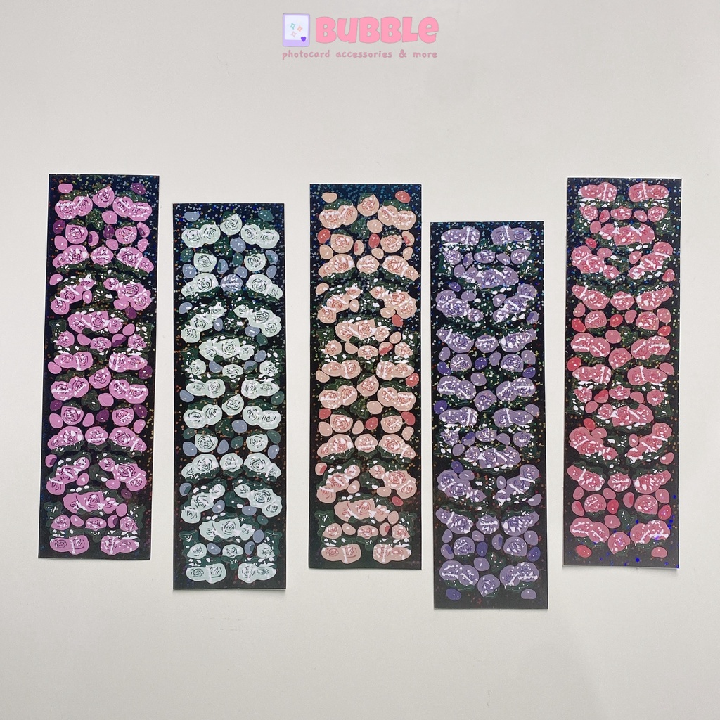 Sticker nhãn dán hoa hồng trang trí decor toploader photocard thẻ bài Kpop Anime binder index bullet journal