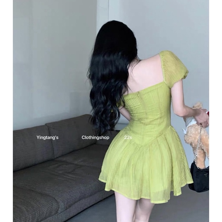 Đầm xoè cổ vuông Ulzzang