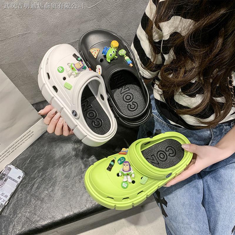 Dép Bít Mũi Đế Xuồng Hở Ngón In Họa Tiết Hoạt Hình Buzz Lightyear Thời Trang Mùa Hè Cho Nữ 2022