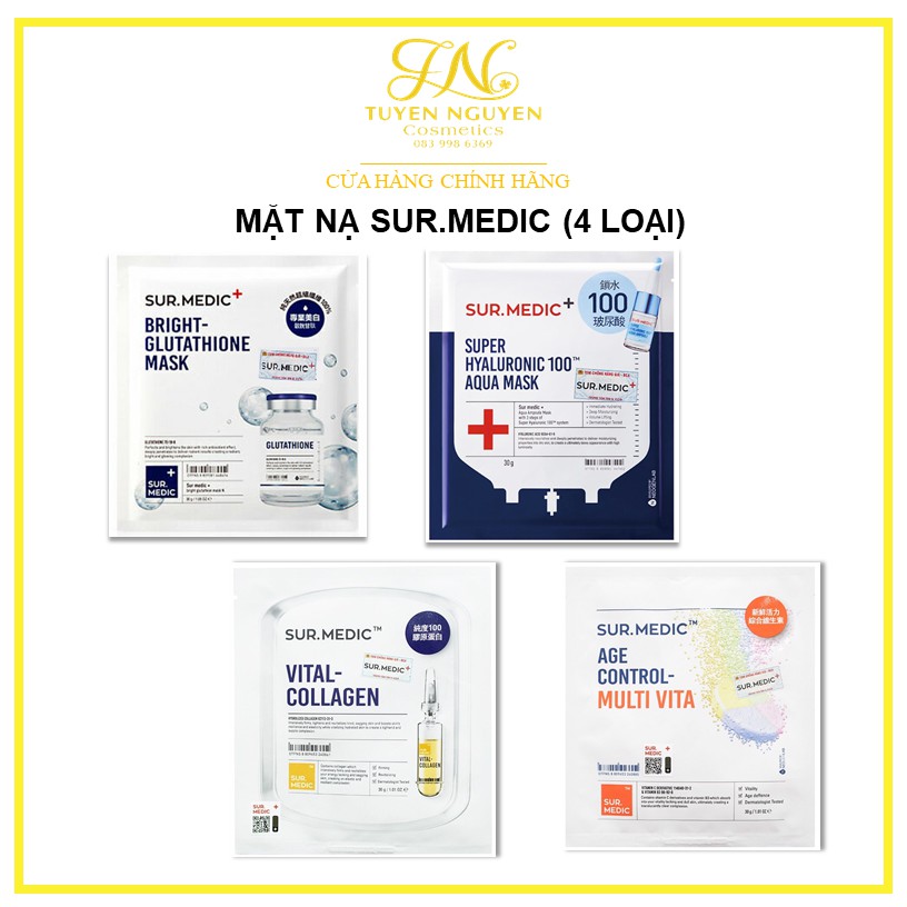 Mặt Nạ Dưỡng Trắng Sur.Medic+ Bright Glutathione Mask