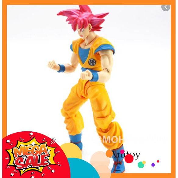 🌟GIÁ HỦY DIỆT🌟 Mô Hình Son Goku Super Saiyan God Dragon Ball Super 7 Viên Ngọc Rồng SHF - S.H. Figuarts Full Box