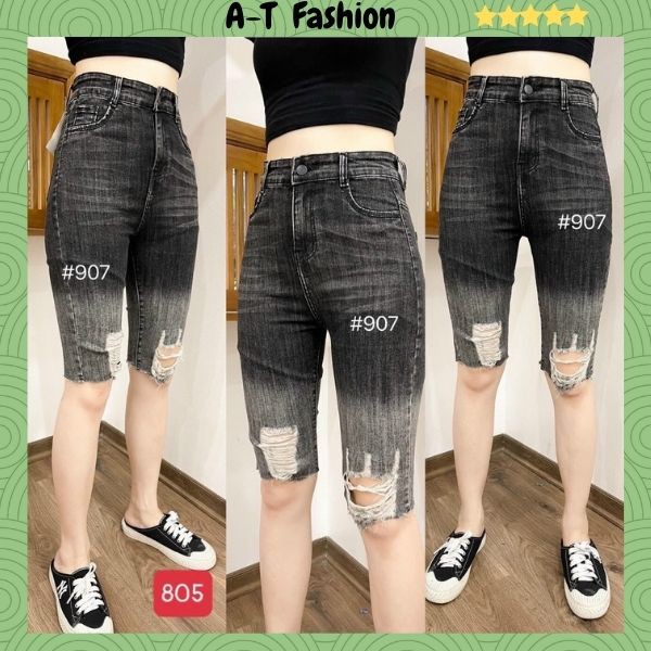 Quần Ngố Jean Nữ ❤️FREESHIP❤️ Quần Ngố Bò Nữ Lưng Cao Chất Denim Co Giãn Nhẹ Mẫu Mới Đẹp Mê Ly Chuẩn Hàng Shop - QNJNU1