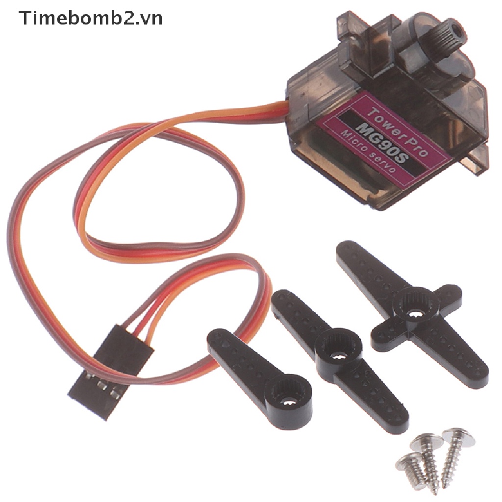 Bộ bánh răng kim loại MG90S 360 ° Micro của bộ điều khiển từ xa