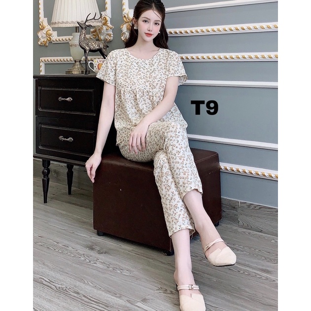 đồ bộ mặc nhà chất liệu lụa hàn