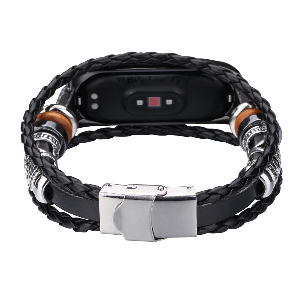 MYRONGVN Dây Đeo Bằng Da Thật Mềm Cho Đồng Hồ Thông Minh Xiaomi Mi Band 5