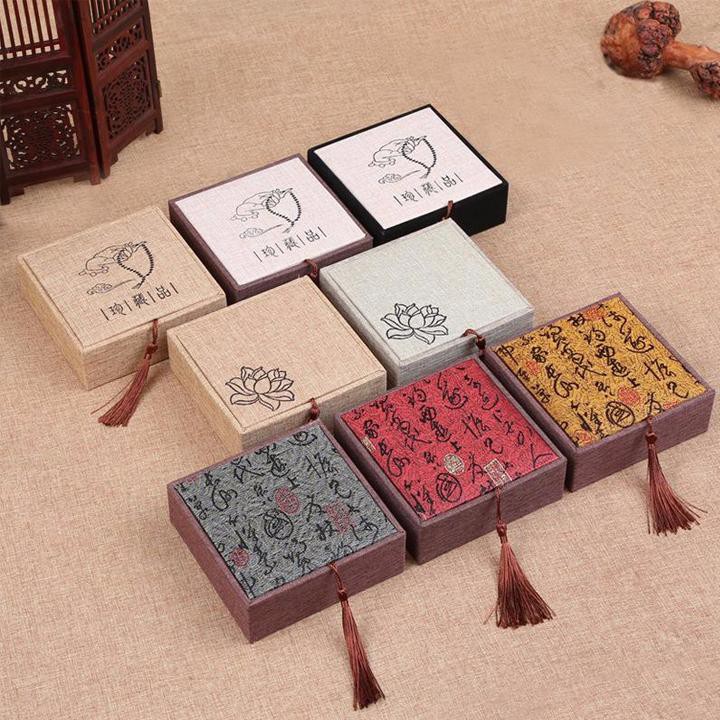 Hộp gỗ hoa sen bọc vải quà tặng trang trí cosplay 12x12 dùng đề đựng trang sức