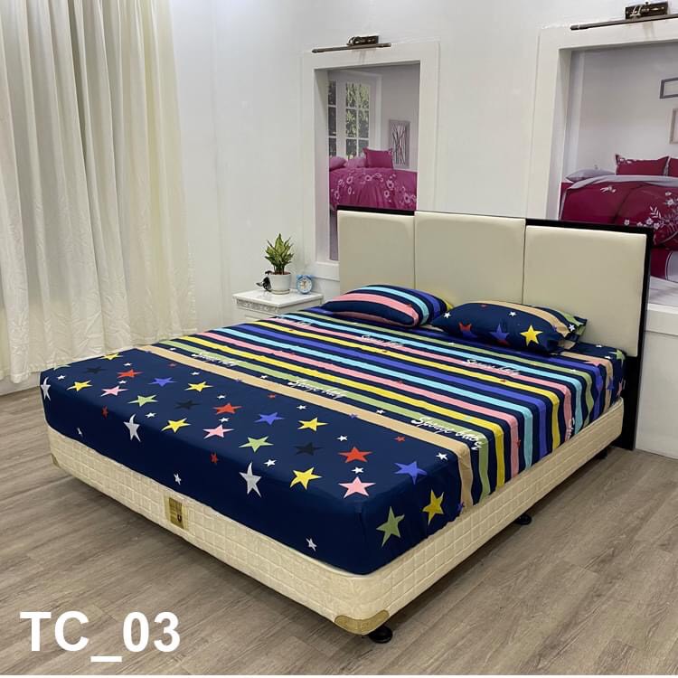 BỘ GA GỐI CHUN COTTON HÀN DÙNG ĐƯỢC CHO ĐỆM LÒ XO