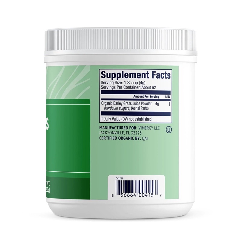 Bột Cỏ Đại Mạch Vimergy Hữu Cơ / Organic Barley Grass