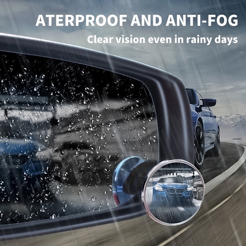 2 Gương Chiếu Hậu HD Tự Dính Xoay 360 Độ Điều Chỉnh Được Cho Xe Hơi