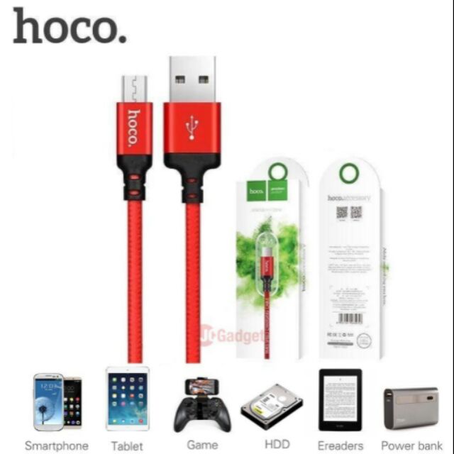 Cáp Sạc Dây Dù Hoco X14 Android Chính Hãng Chống Đứt, Chống Rối l Cáp Sạc MicroUSB