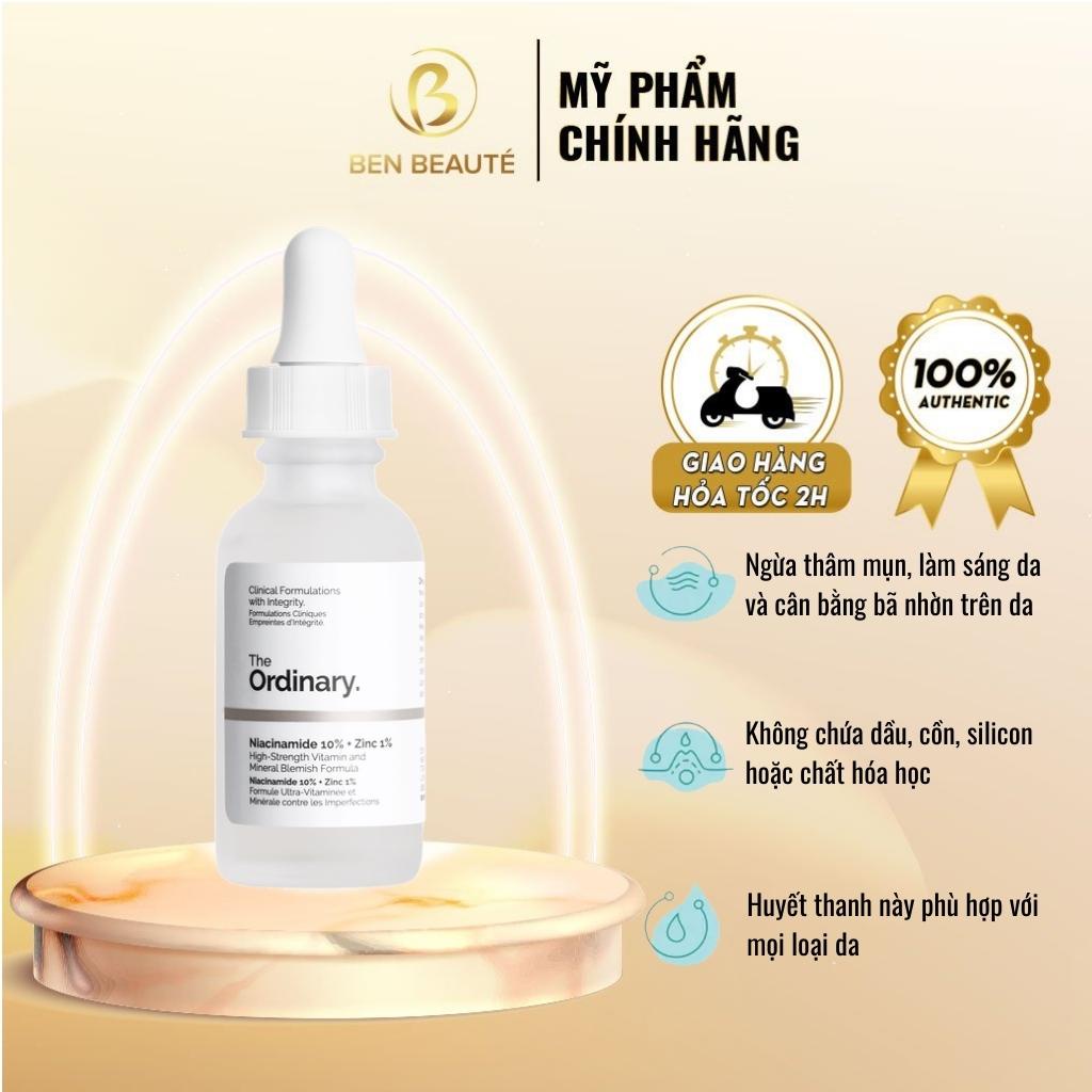 Serum Ngừa Mụn, Giảm Thâm The Ordinary Niacinamide 10% + Zinc 1% 30ml