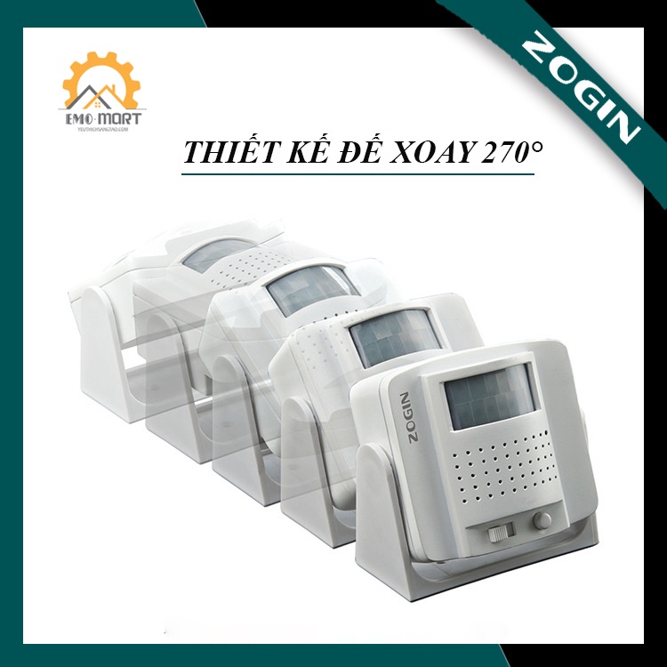 ⚡FREE SHIP ⚡CHUÔNG BÁO KHÁCH KHÔNG DÂY ZOGIN⚡Siêu kết nối - Kháng nước hoàn toàn- 36 kiểu chuông - Tặng kèm pin AA