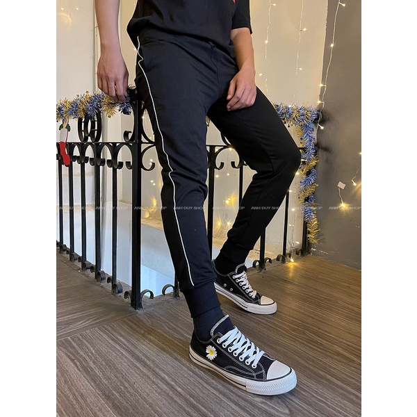 Quần Jogger Nam Nữ 1 Sọc Nhỏ Thun Poly Phong Cách Thể Dục Thể Thao Năng Động Cá Tính Unisex ANH DUY SHOP JGV21