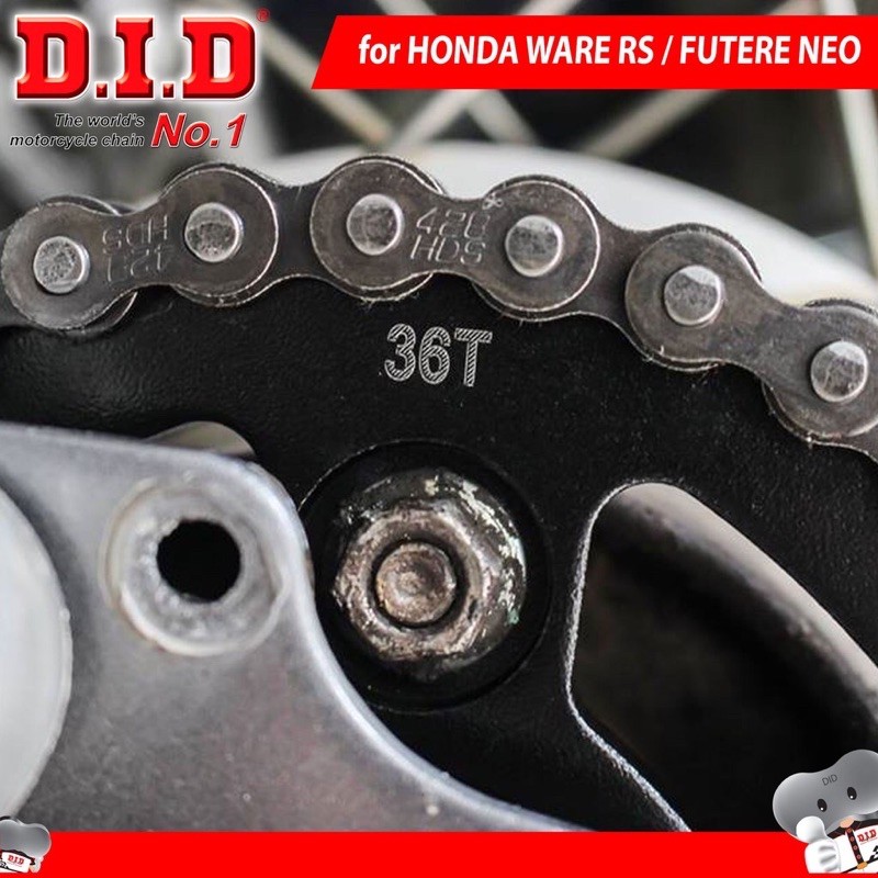 Sên nhông dĩa DID Honda Wave RS / Ws 110/ W @/Fu neo / Fu 2 sên 9 ly