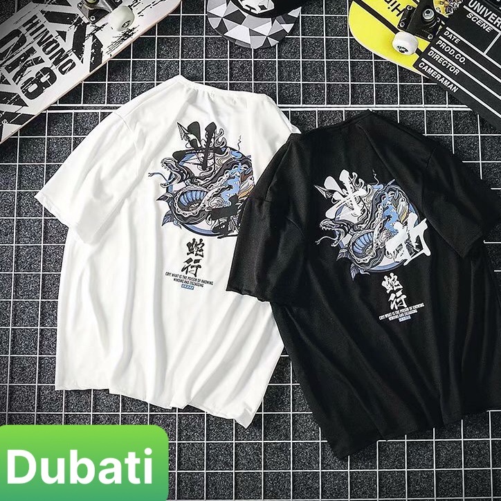 ÁO THUN NAM NỮ CON RẮN FORM RỘNG TAY LỠ HOT TREND MẠNH MẼ SÀNH ĐIỆU VẢI DÀY MIN - DUBAI FASHION
