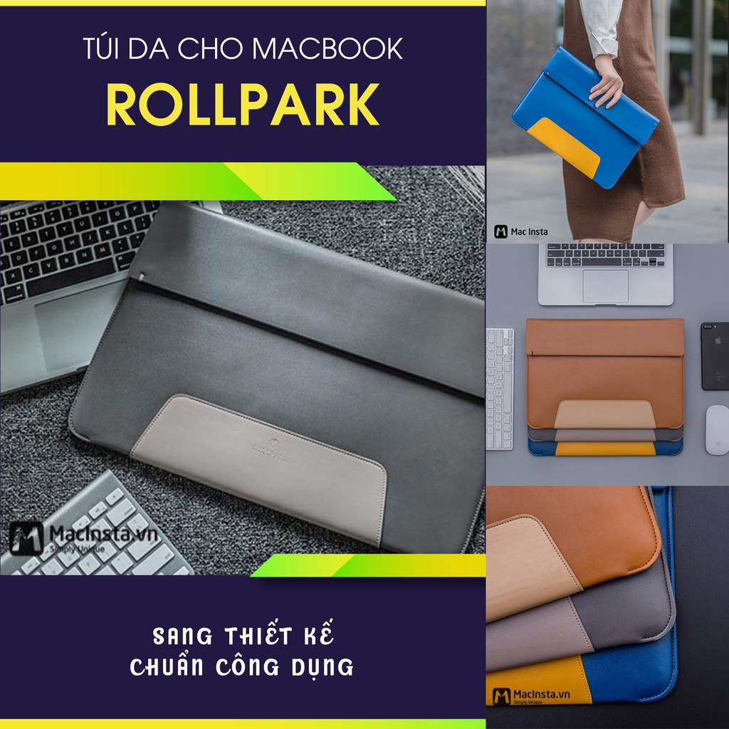 TÚI DA ROLLPARK CHO MACBOOK: SANG THIẾT KẾ, CHUẨN CÔNG DỤNG