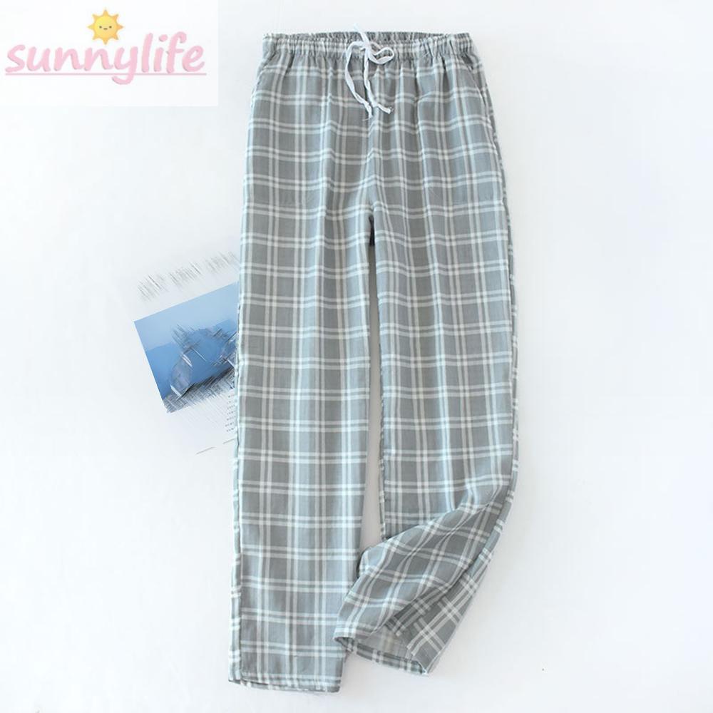 Quần pyjama cotton mềm thoáng khí thoải mái cho nam