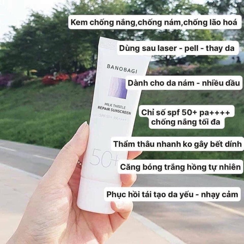 KEM CHỐNG NẮNG BANOBAGI MILK THISTLE REPAIR SUNSCREEN