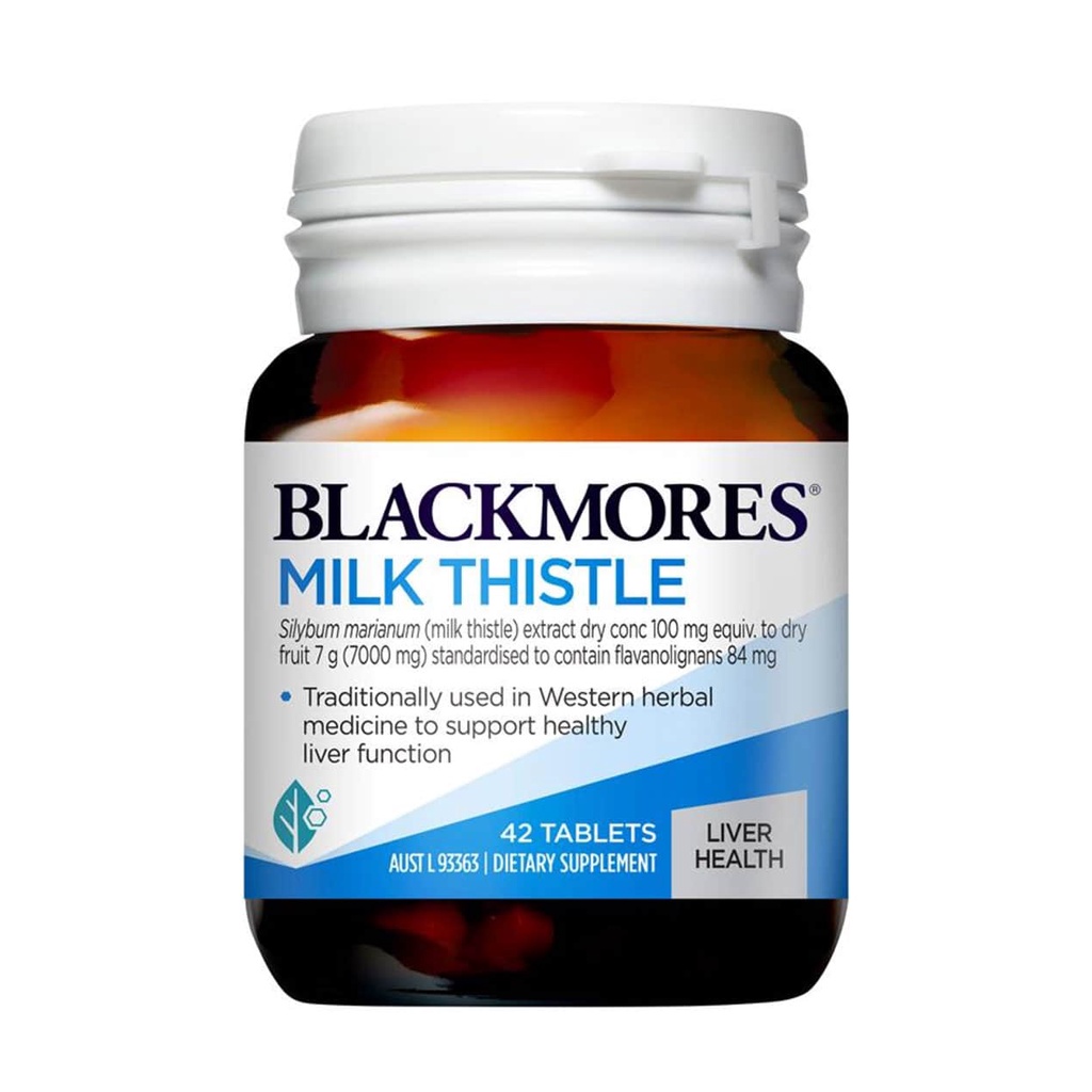 Viên uống bổ gan Milk Thistle Blackmores 42 viên Úc hỗ trợ giải độc tố