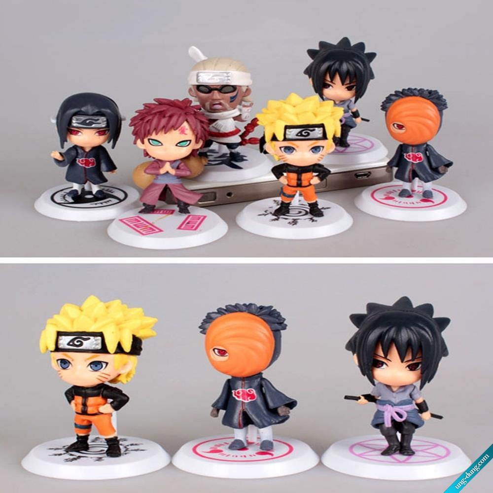 Đồ chơi lego, Mua đồ chơi songoku ở đâu, Bộ Mô Hình Naruto MS 47 Bộ 6 Nhân Vật Naruto Cao 7cm