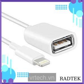 Cáp OTG cho Iphone 5/6/7/8 và Ipad kết nối bàn phím, chuột, tay cầm chơi game...