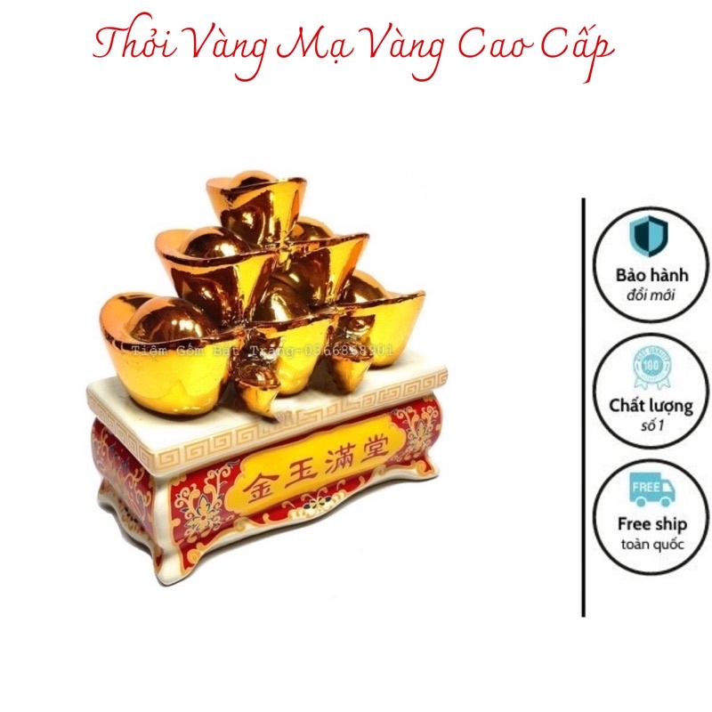 THỎI VÀNG TÀI LỘC BÀY BAN THẦN TÀI , QUẦY THU NGÂN, KÉT SẮT