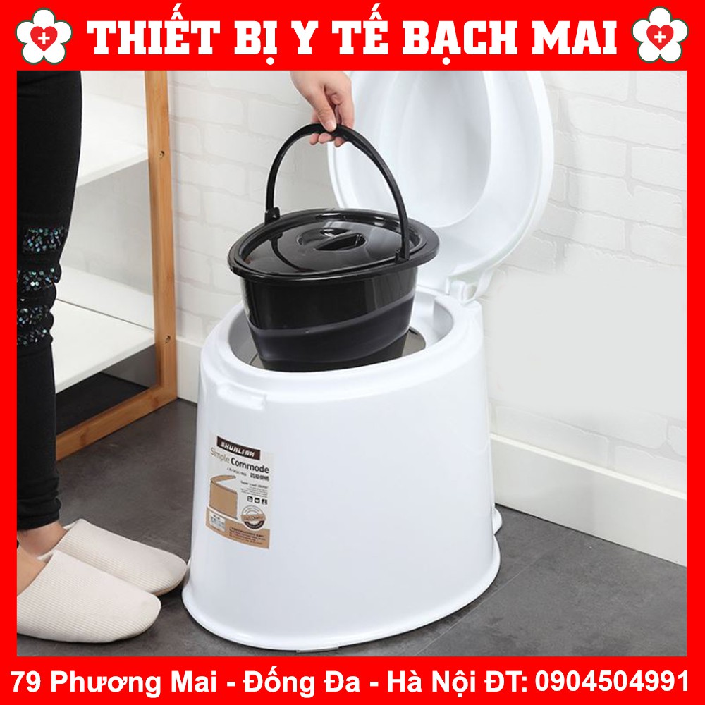 Bô Nhựa Vệ Sinh - Bệ Toilet Di Động Bằng Nhựa Trắng Cao Cấp