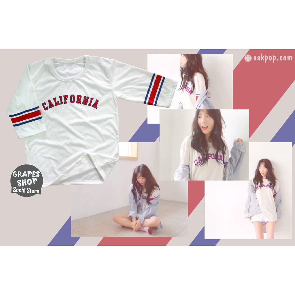 [Taeyeon] Áo thun tay lỡ CALIFORNIA