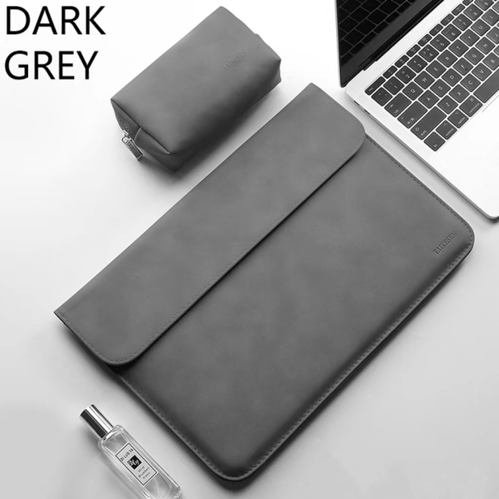Túi Đựng laptop Bằng Da pu Siêu Mỏng 3.3 14.1 15.6 inch Chống Thấm Nước Chống Sốc