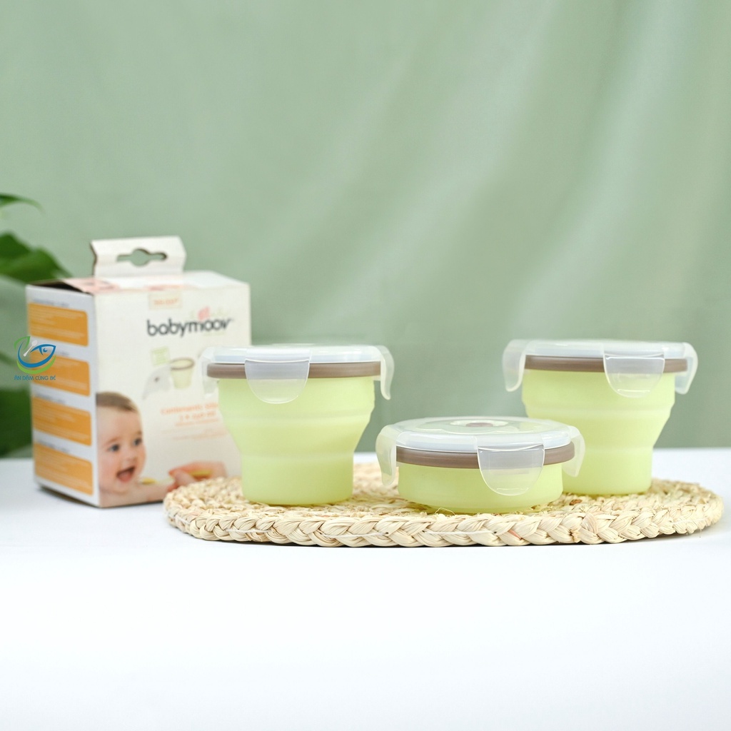 BỘ BA BÁT XẾP CHIA SILICON BABYMOOV