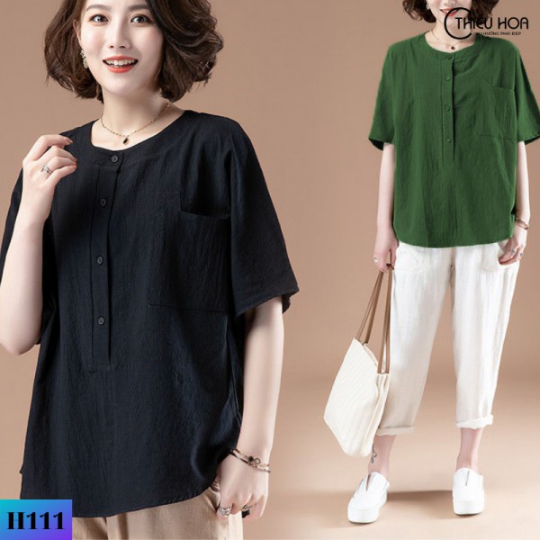 Áo Linen Công Sở Thanh Lịch Thiều Hoa H111