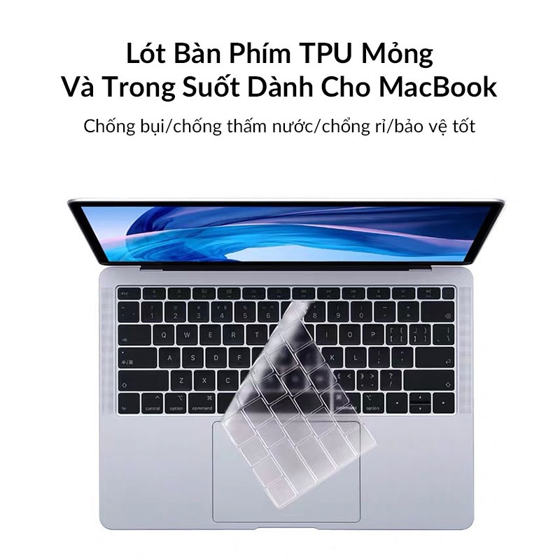 Miếng Lót Phủ Bàn Phím MacBook Pro 14 inch, 16 inch WIWU Mỏng 0.13mm, Nhựa TPU Mềm, Ôm Sát Phím, Chống Bụi, Chống Nước