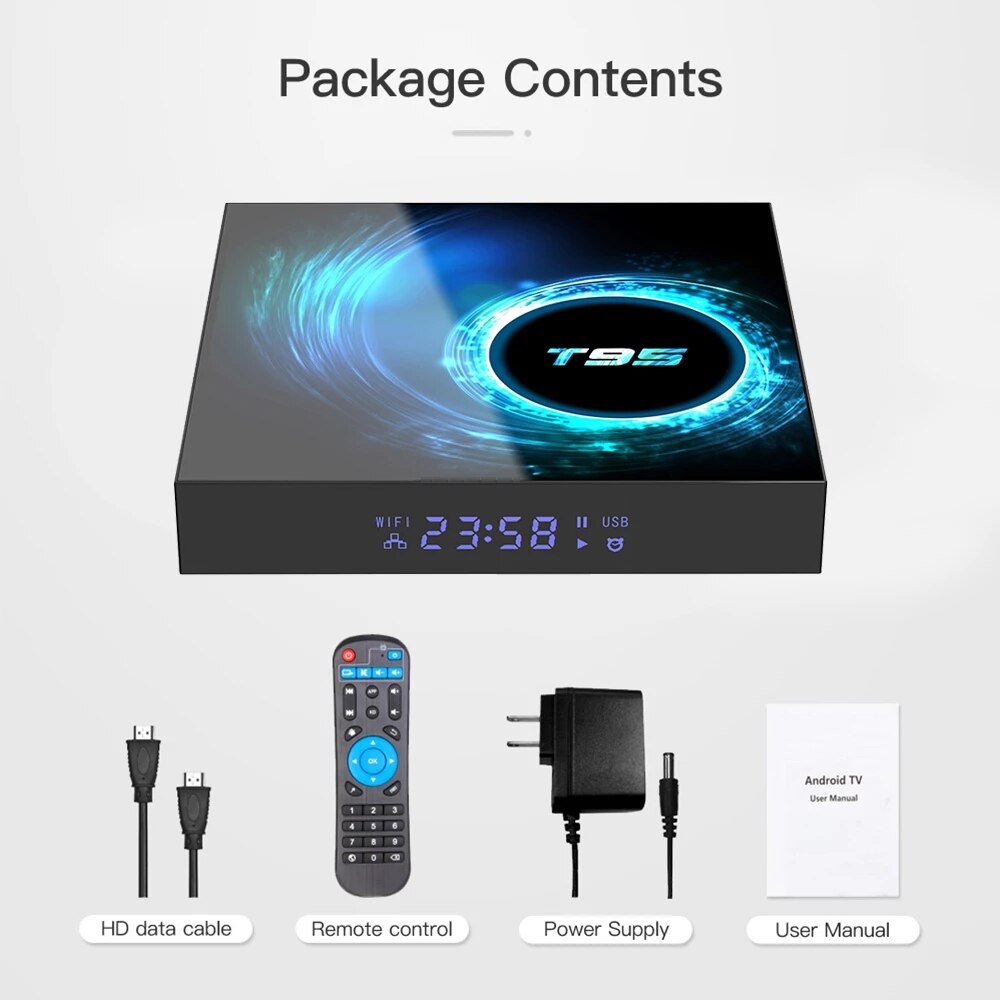 GOOGLE Hộp Tv Thông Minh 2021 T95 T95 Android 9 Youtube Hd 6k Android Tv Box Pk H96 X96Q Max