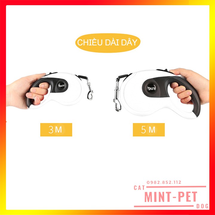 Dây Dắt Chó Tự Động Tiện Lợi #MintPet