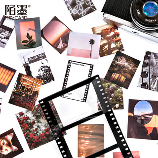 Bộ 45 Miếng Dán Hình Phong Cảnh/Bòi Cứu Hỏa 8 Kiểu Dáng Trang Trí Sổ Tay/Sổ Tay