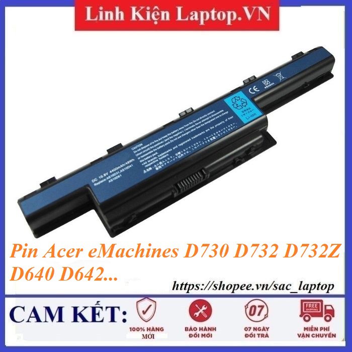 ⚡Pin laptop Acer eMachines D730 D732 D732Z D640 D642