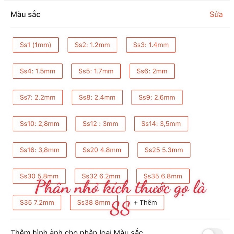 Đá chân nhọn ss3 đến 38 trang trí đồng hồ, điện thoại, váy áo, giày dép thủ công