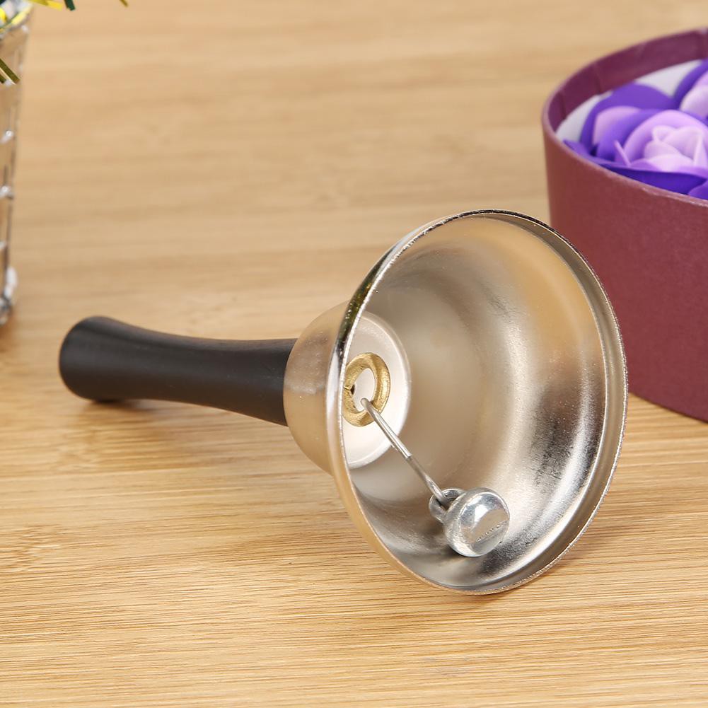 Christmas Metal Santa Claus Rattle Hand Bell/Reception Dinner Party Celebrate With Wooden Handle/Restaurant Handbell Hotel Decor