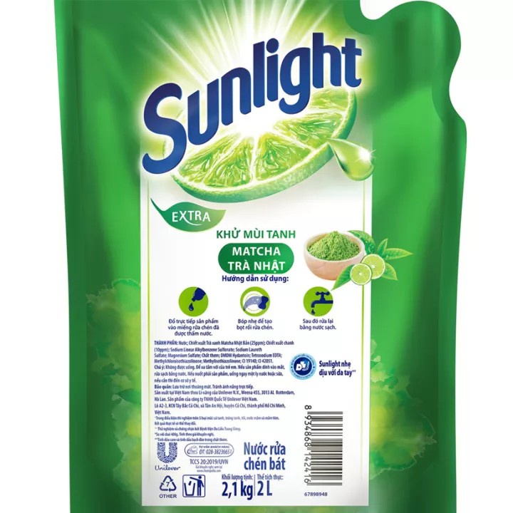 Nước Rửa Chén Sunlight Túi 750g/chai 370g