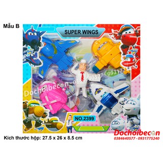Super Wings - Hộp 5 nhân vật đội bay siêu đẳng Super Wings 2399 - Mẫu B
