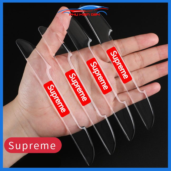 Bộ 4 miếng Silicon trong suốt dán chống xước cánh cửa tay nắm gương ô tô xe hơi